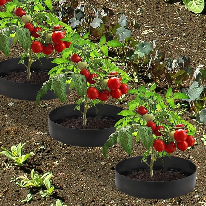 30 Ft Planting Grow Rings with 30 PCS Spikes Plant Rings for Outdoor Plants Planting Ring for Separate Rock and Maintain Moisture (30)