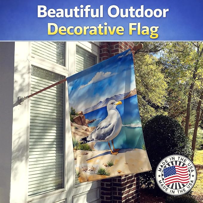 Caroline's Treasures Utah California Gull House Flag Large Porch Sleeve Pole Decorative Outside Yard Banner Artwork Wall Hanging, Polyester, House Size, Multicolor