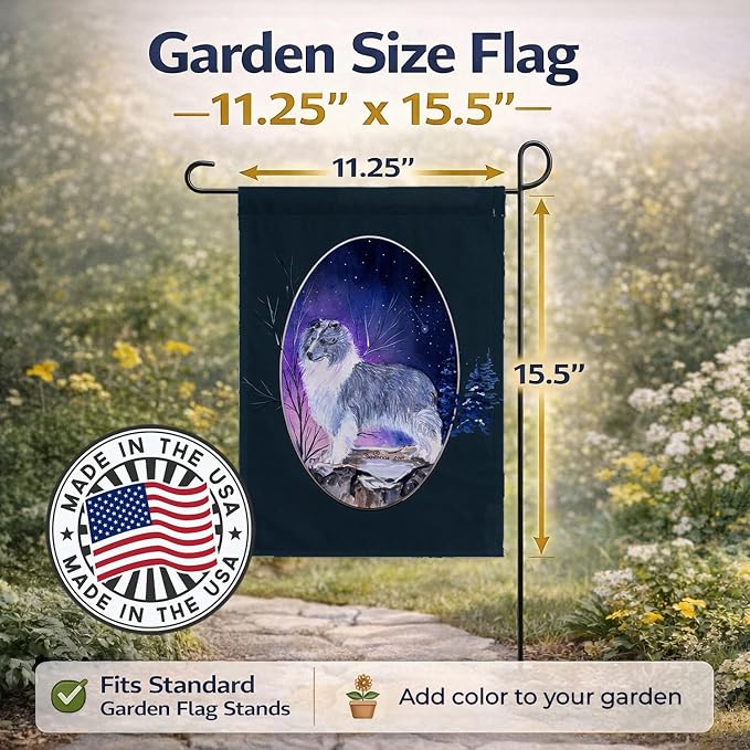 Caroline's Treasures SS8073GF Sheltie Garden Flag Mailbox Flag Decorative Yard Flag Banner Outside Patio Artwork Yard Flower Beds, Garden Size, Multicolor