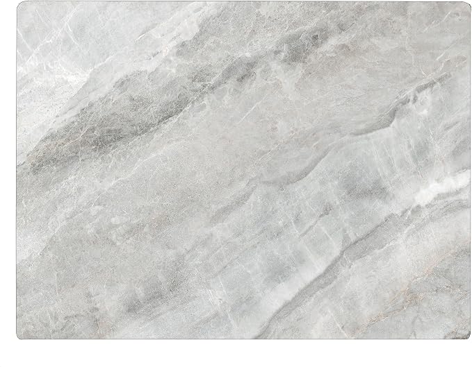 Gray Marble Kitchen Glass Cutting Board Ocean Decorative Gift Marbled Granite Stone Rock Gift For Her Mom Wife (Gray Marble)