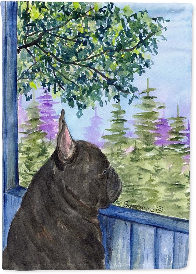 Caroline's Treasures SS8675GF French Bulldog Garden Flag Mailbox Flag Decorative Yard Flag Banner Outside Patio Artwork Yard Flower Beds, Garden Size, Multicolor