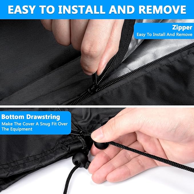Squat Rack Cover, Waterproof Outdoor Gym Equipment Covers with Zipper for Squat Rack/Weight Lifting Rack/Home Gym Workout Equipment