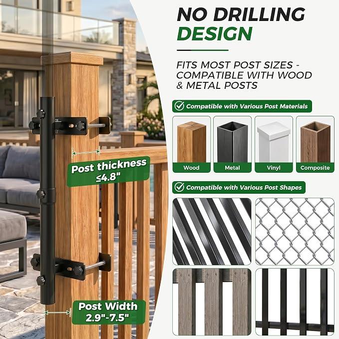 Heavy Duty Deck Umbrella Mount,Adjustable Patio Umbrella Holder for Deck Railing,Space Saver Patio Umbrella Clamp,Deck Umbrella Base and Stand for Outdoor Courtyard, Balcony, Boats