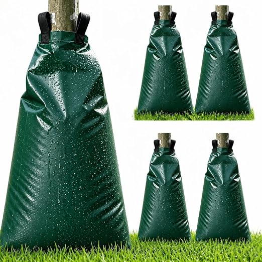 Tree Watering Bags Slow Release:20 Gallon - Reusable Water Bags for Trees - Slow Lrrigation Suitable for Newly Planted or Established Trees in Hot Weather（5 Pack）