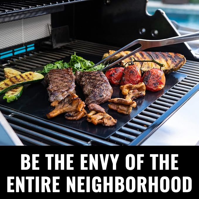 Grillaholics Premium BBQ Grill Tools – The Ultimate Grilling Gift for Dad - Luxury 4-Piece Barbecue Utensils Grill Set with Wooden Gift Box | Father's Day Gift | Includes Spatula, Tongs, Meat Fork, & Silicone Baster