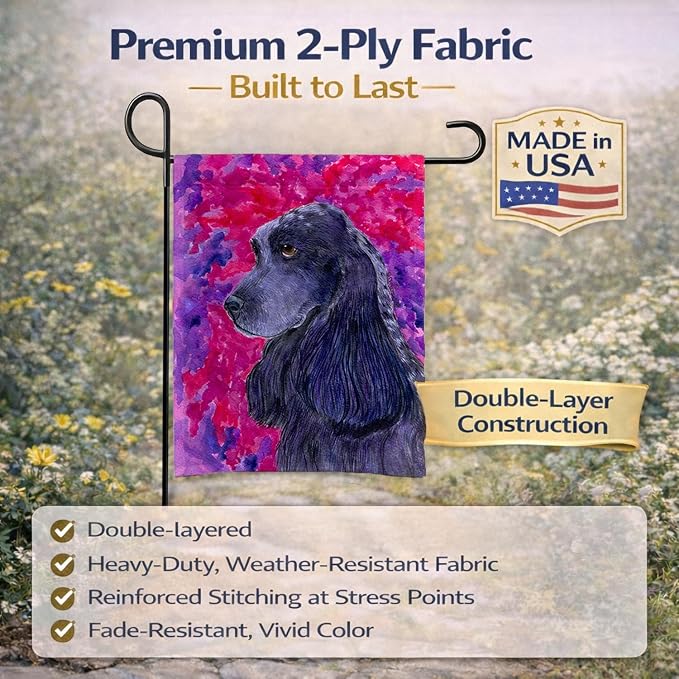 Caroline's Treasures SS8659GF Cocker Spaniel Garden Flag Mailbox Flag Decorative Yard Flag Banner Outside Patio Artwork Yard Flower Beds, Garden Size, Multicolor