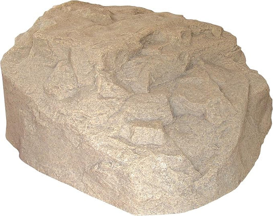 EMSCO Landscape Rock Cover – Sandstone – Low Profile Boulder – Decorative Artificial Rock for Concealing Utility Fixtures, Pipes, Valves & Landscape Equipment | Sandstone, Low Profile Boulder Size, Decorative Landscape Rock Cover, Covers Well Pumps, Sp...