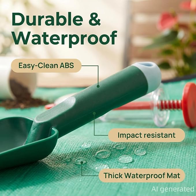Bonsai Tools Kit 10Pcs Indoor & Outdoor Gardening Tool Potting Mat | Seed Planter Tool, Repotting Mat, Plant Kit, Seed Planting Tools, Lawn & Garden Spreaders, Mini Garden tools, Garden Seeder