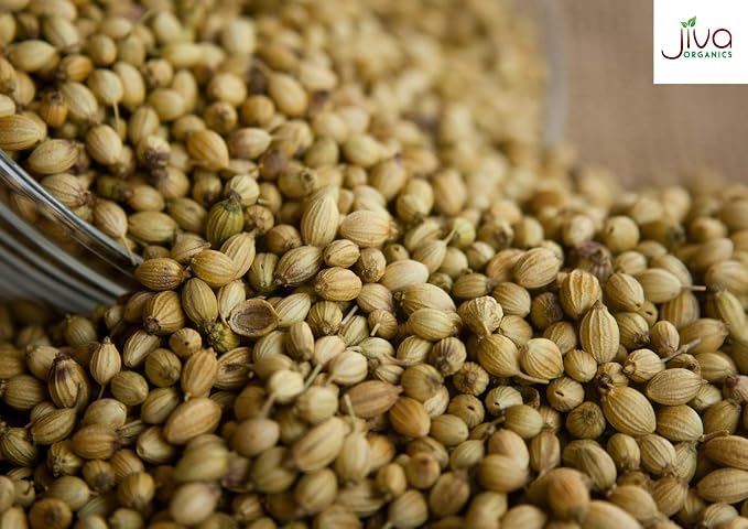 Jiva Organics Organic Coriander Seeds Whole 1.25 Pound Bulk Bag - Non-GMO