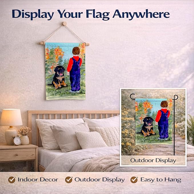 Caroline's Treasures SS8548GF Tibetan Mastiff Garden Flag Mailbox Flag Decorative Yard Flag Banner Outside Patio Artwork Yard Flower Beds, Garden Size, Multicolor