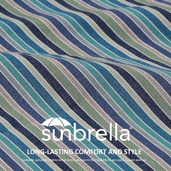 Sunbrella Decorative Outdoor Water Repellent Throw Pillows with Inserts, Set of 4, 18" x18" Pillows for Patio, Backyard, Bed, Couch, and Patio Furniture, Swell Turquoise