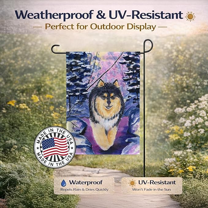 Caroline's Treasures SS1054GF Finnish Lapphund Garden Flag Mailbox Flag Decorative Yard Flag Banner Outside Patio Artwork Yard Flower Beds, Garden Size, Multicolor
