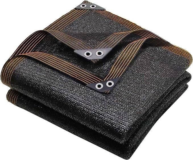winemana 90% Black Shade Cloth, 3.3 x 13.3 FT Mesh Tarp for Garden Greenhouse Patio, Plants Heat Protection, Outdoor Sun Shade Cover, Resistant Netting Screen with Grommets for Growing Chicken Coop