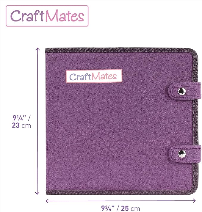 Craft Mates Double-Sided Case, 8 Organizers, Locking Compartments, Clear | Clear Plastic Storage for Buttons, Pins, Jewelry, Diamond Art & Craft Supplies, Large Portable Organizer for Crafters