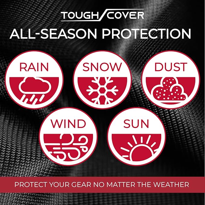 Tough Cover Lawn Mower Cover - 94 x 19.5 x 13.5 in, Black, 600D Oxford - Waterproof Heavy-Duty Push Mower Cover - Universal Fit for Zero Turn & Riding Tractors - Tear-Resistant Outdoor Shield