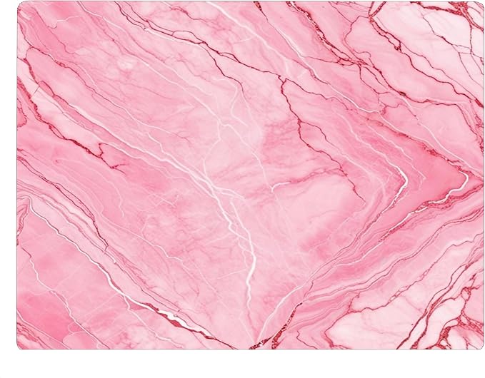 Pink White Marble Kitchen Glass Cutting Board Ocean Decorative Gift Marbled Granite Stone Rock Gift For Her Mom Wife (Pink 2)