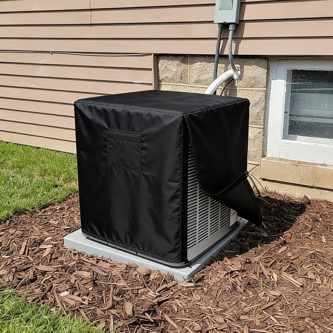 Central Air Conditioner Cover for Outside Units, AC Covers for Outside,Waterproof & Windproof Outdoor AC Units Cover, Black (36''x36''x40'')