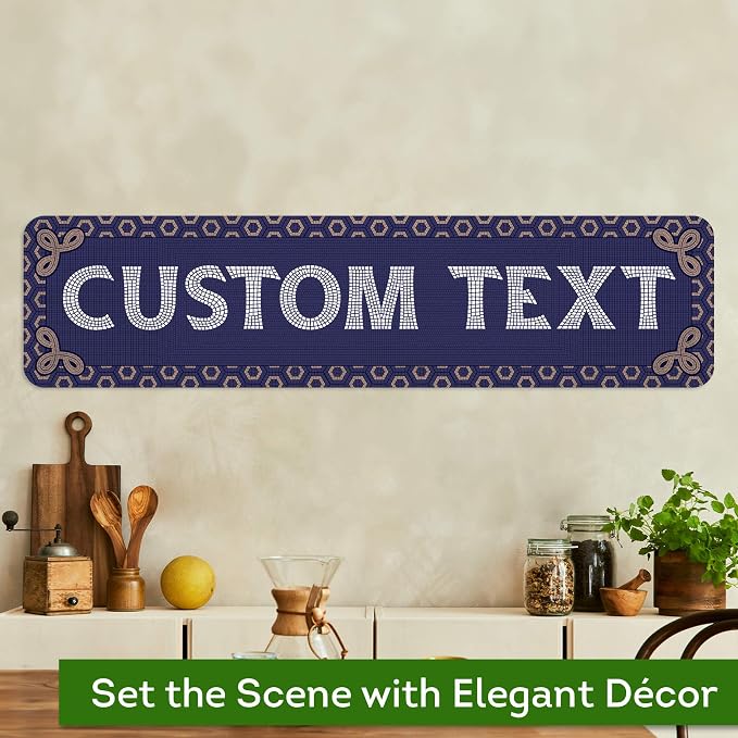 Custom Sign, Custom Street Sign, 11 Font Colors, 13 Font Styles, 4 Hole Options, 22 Sizes, 8x32 Inches, Rust Free DiBound, Fade Resistant, Made in USA by My Sign Center (Fauxsaic 1)
