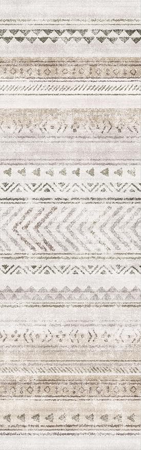 Art&Tuft 2'6"x8 Runner Rug Non Slip, Washable Rug Runners for Hallways,Brown