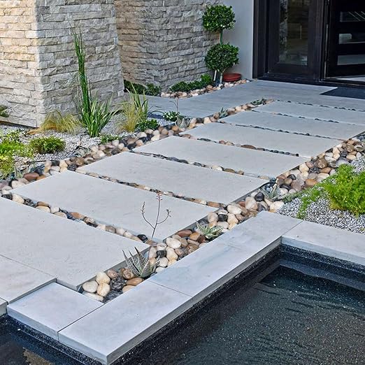 Pulovin 40 lbs River Rocks for Plants, 2-3 Inch Decorative Garden Rocks Outdoor Landscaping, Large Polished Natural Stone for Walkways, Yard, Vases, Crafts