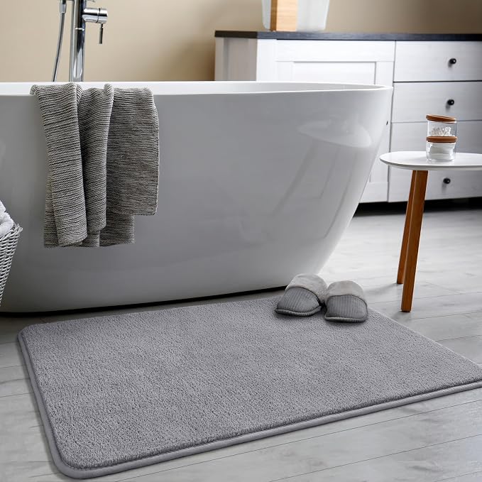 Keeko 2x3 Area Rugs for Living Room,Soft Washable Memory Foam Bedroom Rug | Indoor Throw Rug Low Pile Minimalist Non Slip Carpet for Kids Nursery Classroom Dorm Room Home Decor Grey