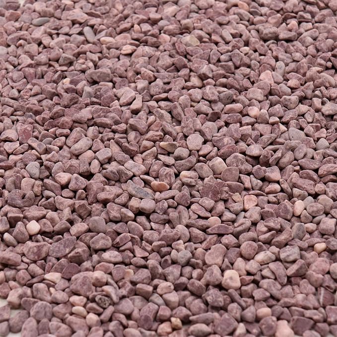 Rocks for Plants.Red Color Decorative Pebbles. 1/5 Inch 2 lbs. for Garden, Landscaping, Indoor, Vase fillers, Crafting, Succulents, pots, Plants (Mini, RED, 2)