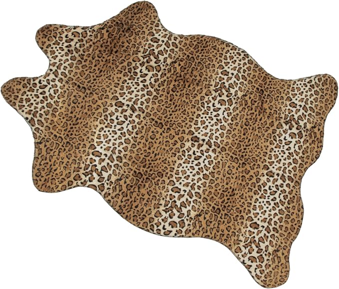 MACEVIA Leopard Rug Cheetah Print Rugs Western Decor for Living Room Bedroom Faux Animal Area Carpet Non-Slip 59" L x 47.2" W(4.9ft x 3.9ft)