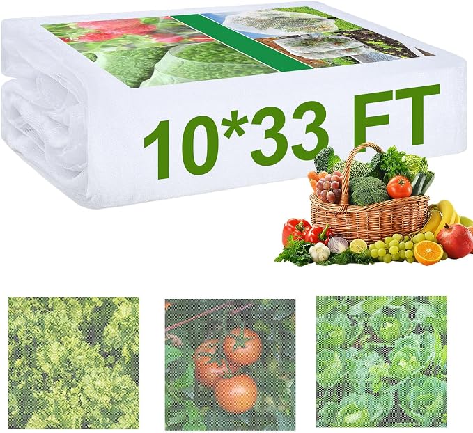 Garden Netting, 10x33 FT Fine Mesh Netting Plant Netting for Garden Protection,Plant Cover Netting for Vegetables, Fruits, Flowers