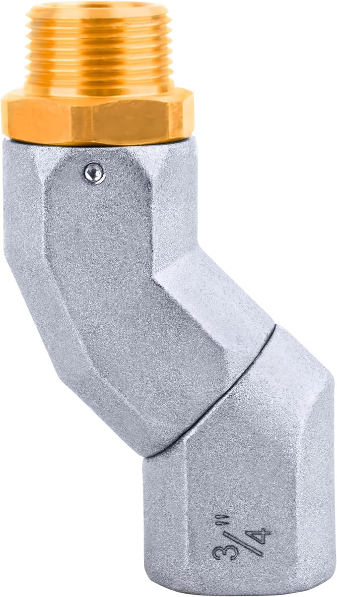 3/4 Inch NPT Fuel Hose Swivel - Multi Plane 360° Rotating Connector for Fuel, Water, Diesel, Gasoline, Kerosene Transfer Pumps, Tanks, and Nozzles