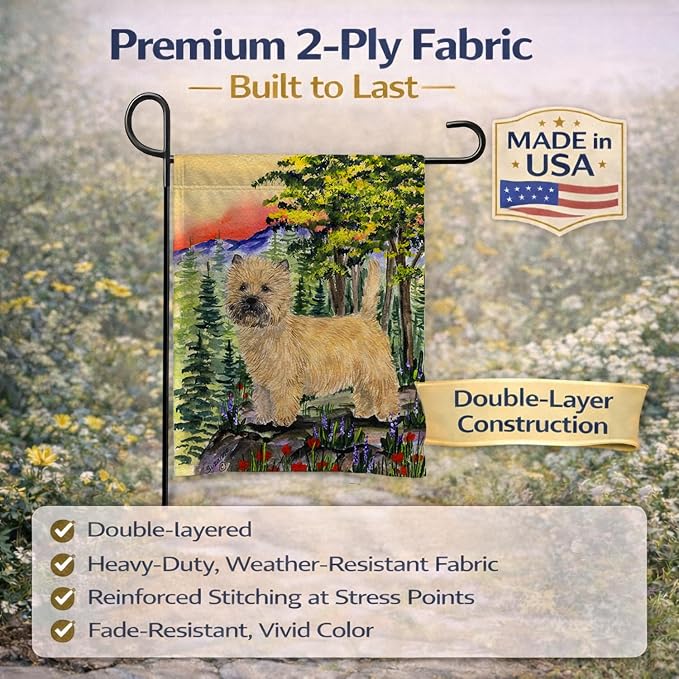 Caroline's Treasures SS8229GF Cairn Terrier Garden Flag Mailbox Flag Decorative Yard Flag Banner Outside Patio Artwork Yard Flower Beds, Garden Size, Multicolor