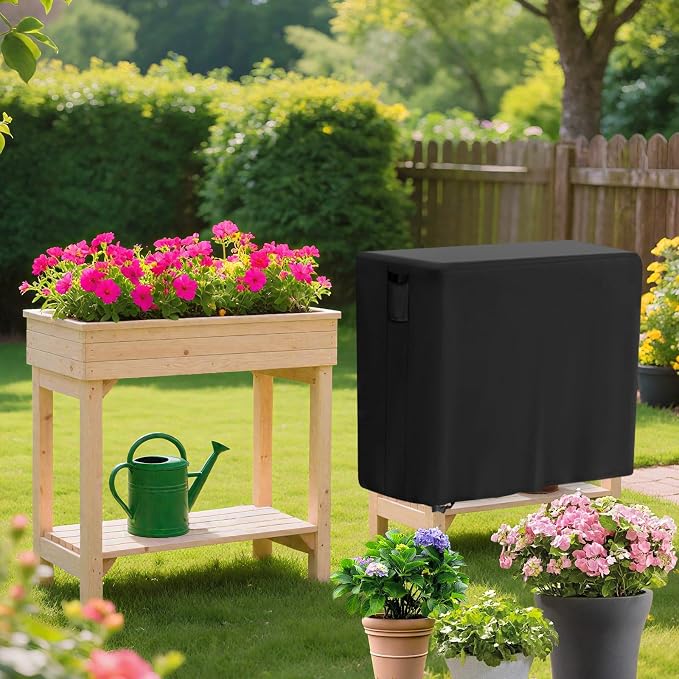 Outdoor Raised Garden Bed Cover for Winter (Only Cover), Waterproof Raised Planter Boxes Stand Covers - 33 x 15 x 30 inch