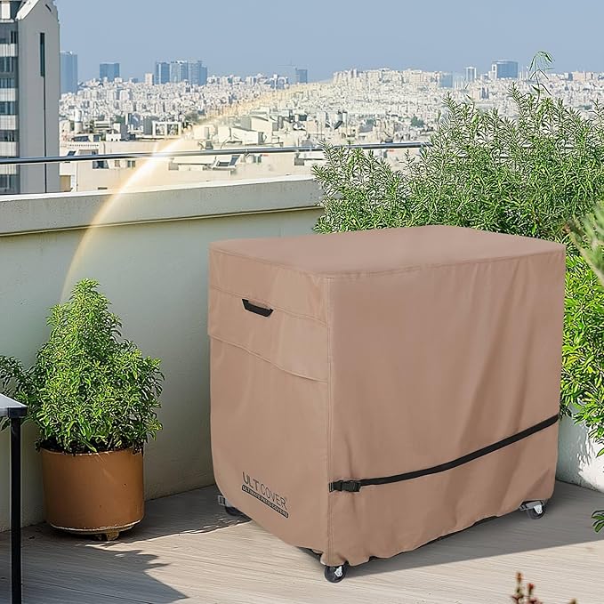 ULTCOVER Waterproof 80-100 Quart Patio Cooler Cart Rolling Ice Chest Cover 40L x 20W x 34H inch