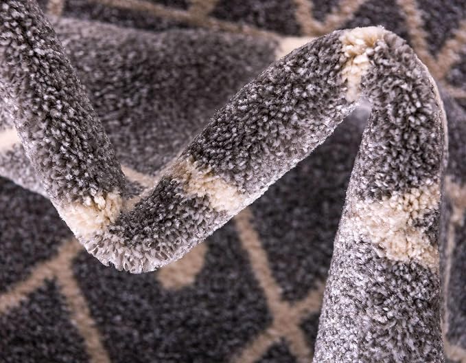 Unique Loom Fez Collection Tribal, Moroccan, Bohemian Area Rug (2' 0 x 3' 0 Rectangular, Gray/ Beige)