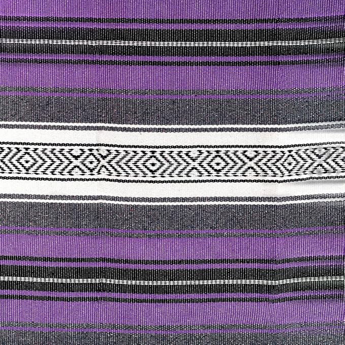 Airooglee Large Mexican Blanket - Perfect as Yoga Blanket, Outdoor Blanket, Beach Blanket, Serape Blanket, Picnic Blanket, Camping Blanket, Boho Home Décor (Purple)