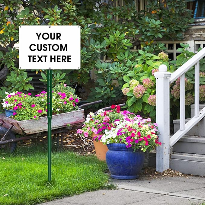 Faittoo Blank Write-On Metal Sign, 4-Pack 14 x 10 Inches Rust Free Aluminum, UV Protected, Waterproof, Weather Resistant, Durable Ink, Easy to Mount