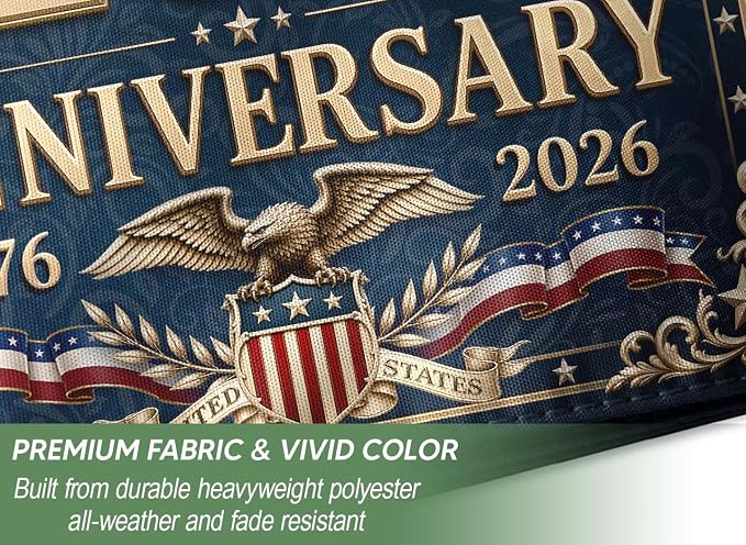 250th Anniversary Usa Commemorative Flags, 250 Years Of Freedom Flag, American 250th Anniversary Patriotic Design, 1776-2026 Commemorative Banner, Garden Flags For Outside, Front And Back Print 4 (30x40 Inch)