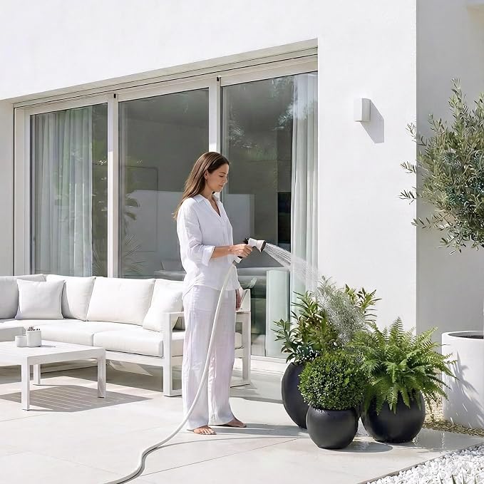DTY Fiberstone Large Round Planter for Indoor Outdoor Use — Ball Globe Pot for Olive Tree, Monstera & Large Plants, Lightweight, UV Resistant, Drainage Hole, Coco Mat Included, Black, Medium 16.1'' D