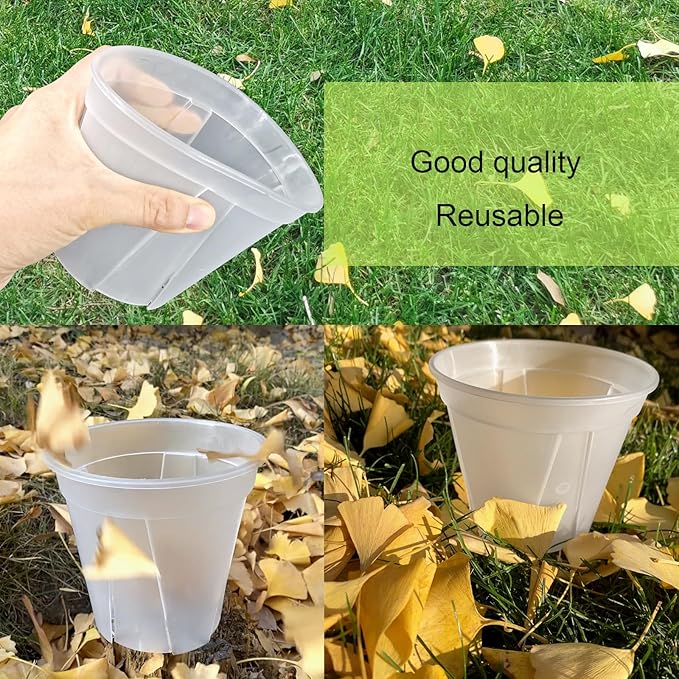 8 pcs 5/6/7/8 inch Large Clear Nursery pots for Plants with Saucers,Thick Plastic Nursery pots for Plants with Drainage Holes for Monstera Plant Live,Ariod,etc