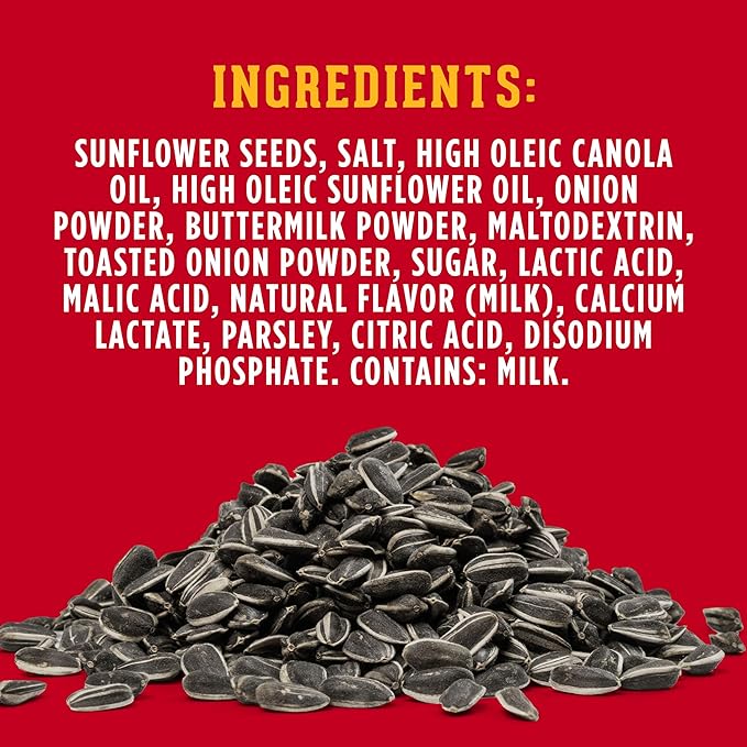 DAVID Roasted and Salted Jumbo Sunflower Seeds, Sour Cream and Onion Flavor, 5.25oz.