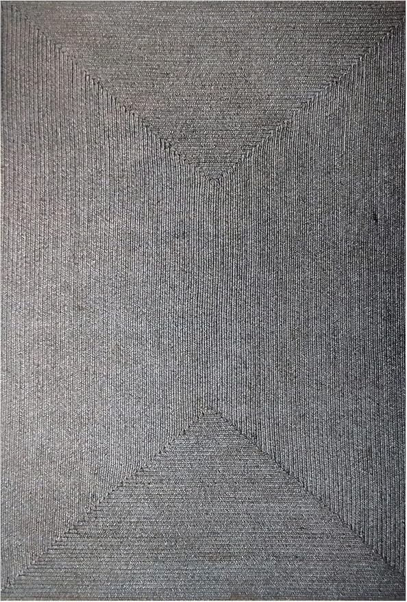 Superior Indoor Outdoor Area Rug, Handwoven Reversible Braided Home Decor for Living Room, Kitchen, Dining Room Floors, Patio, Front Porch, Deck, Modern, Boho, Farmhouse Style, 8' x 10', Slate