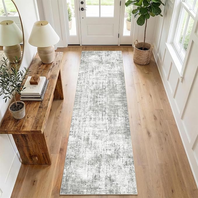 2x6 Abstract Kitchen Runner Rug Washable Non-Slip Bedroom Rugs | Non Slip Soft Rug Modern Abstract Indoor Floor Stain Resistant Carpet for Bedroom Dining Room Farmhouse Nursery Home Office