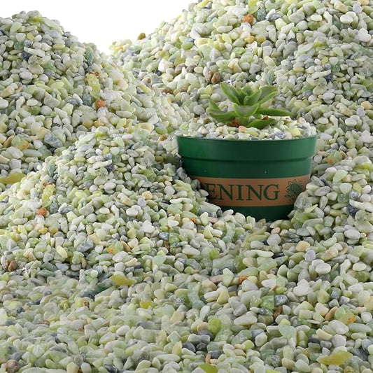 45lb Jade Bean Stone,1/4 Inch Bonsai DIY Rocks, Natural Succulent Rock and River Rocks Decorative for Aquariums, Vases, Terrarium, Outdoor Gardening, Top Dressing for Potted Plants