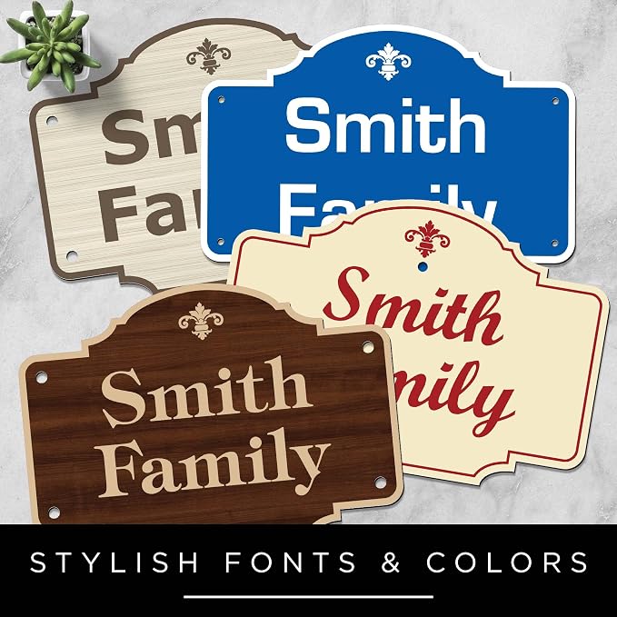 Custom Sign, Customized for Outdoor/Indoor Use, Personalized Designer Style Sign, 24 Colors, Rust-Free Thick ACM - Horizonal Double Arched 12x18 Inch, 24 Colors, Rust-Free Thick ACM by My Sign Center, USA