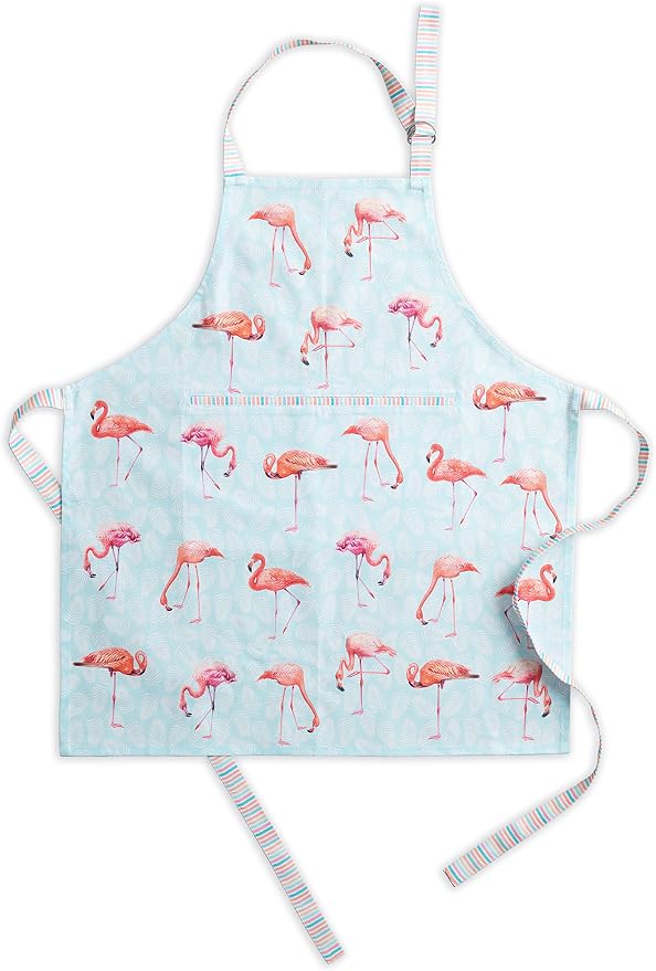 Maison d' Hermine Aprons for women with Pocket 100% Cotton (27.50"x31.50") | Adjustable Neck Strap & long ties Apron Men Chef Wedding Cooking Gardening Server Maid