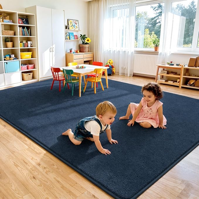 Keeko 6x9 Area Rugs for Living Room,Soft Washable Memory Foam Bedroom Rug | Indoor Throw Rug Low Pile Minimalist Non Slip Carpet for Kids Nursery Classroom Dorm Room Home Decor