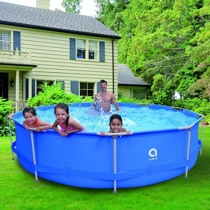 10ft x 30in Above Ground Swimming Pool,Outdoor Round Frame Steel Frame Pool for Backyard Garden Kids Family