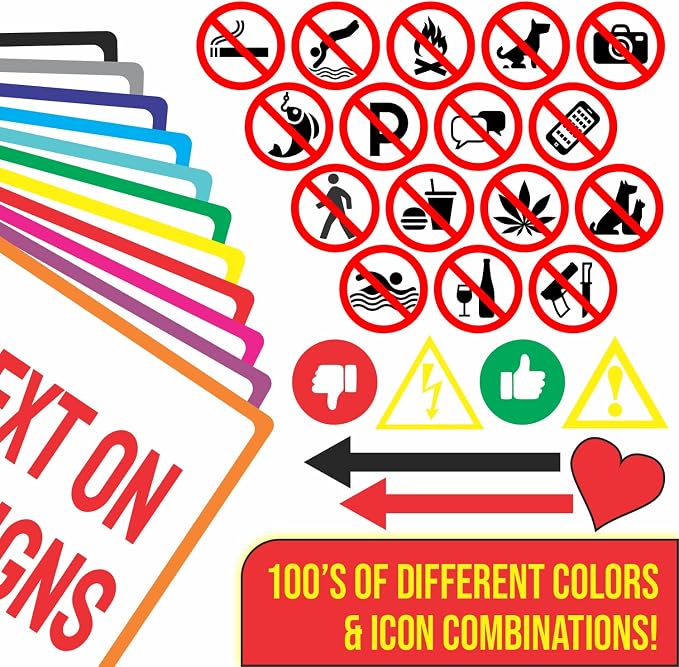 Custom Metal Sign for Outdoor and Indoor made from weatherproof non rusting aluminum. Full Color, UV Ink lasts years. Customized No Trespassing Signs, Personalized Delivery Signs for home or office. 16.5" x 11.5" - by ATX CUSTOM SIGNS