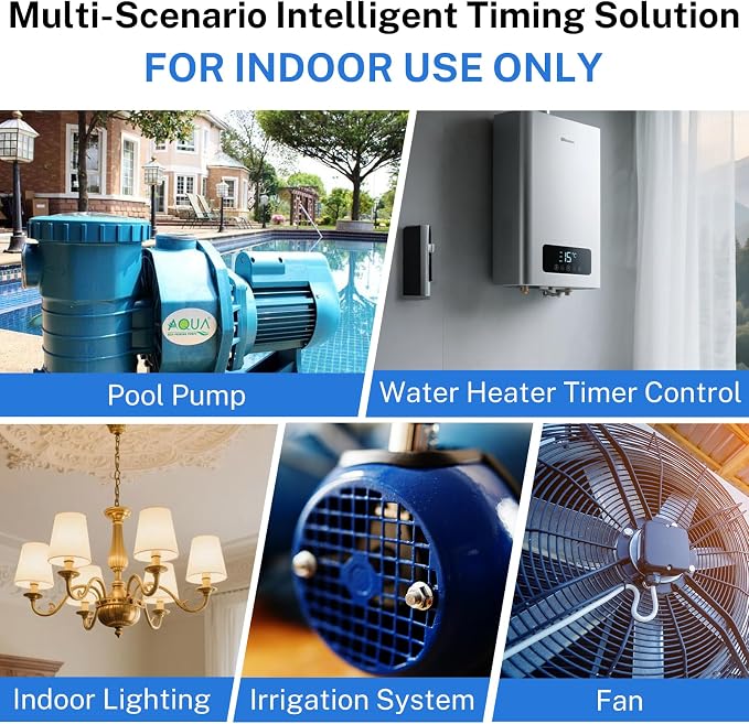 T101 24-Hour Mechanical Timer, 40A 120VAC SPST, 12 On/Off Operations, Indoor Use Only, for Commercial Refrigeration Defrost, Lighting, Fans, Pool Pumps, Irrigation Systems, Water Heater Timing Control