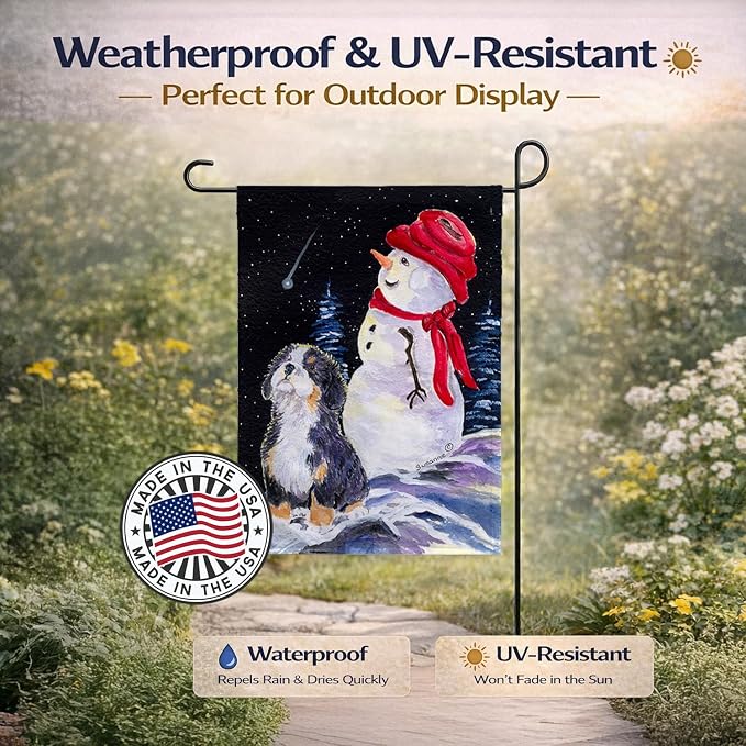 Caroline's Treasures SS8575GF Bernese Mountain Dog Garden Flag Mailbox Flag Decorative Yard Flag Banner Outside Patio Artwork Yard Flower Beds, Garden Size, Multicolor