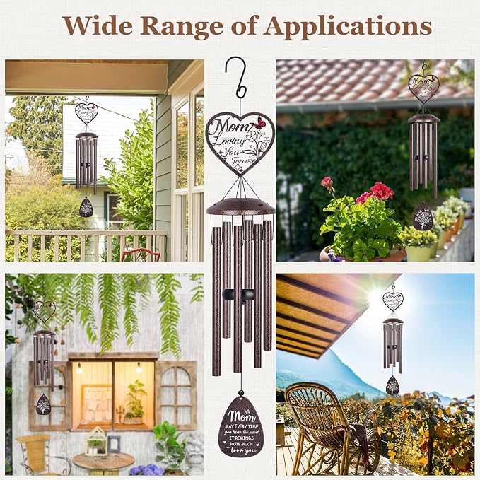 YHmall Wind Chimes for Outside, Sympathy Gifts for Loss of Loved One, 36'' Memorial Wind Chimes for Loss of Mom, Bereavement Gift for Loss of Mother, Large Windchimes Outdoors for Home Garden Decor